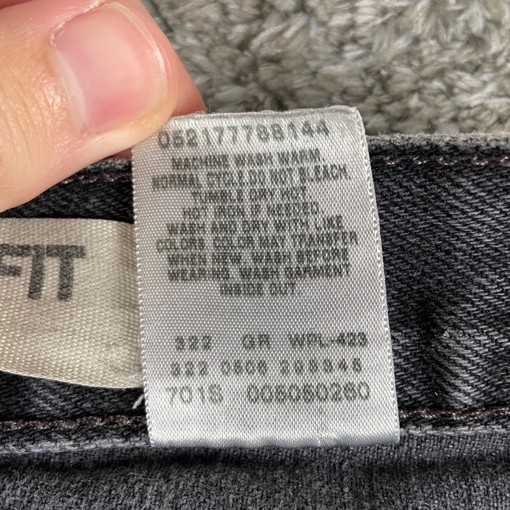 Vintage Levi's 505 Jeans Men 38x34 Black Denim Regular Fit Straight Leg Pant Y2k - Picture 5 of 11